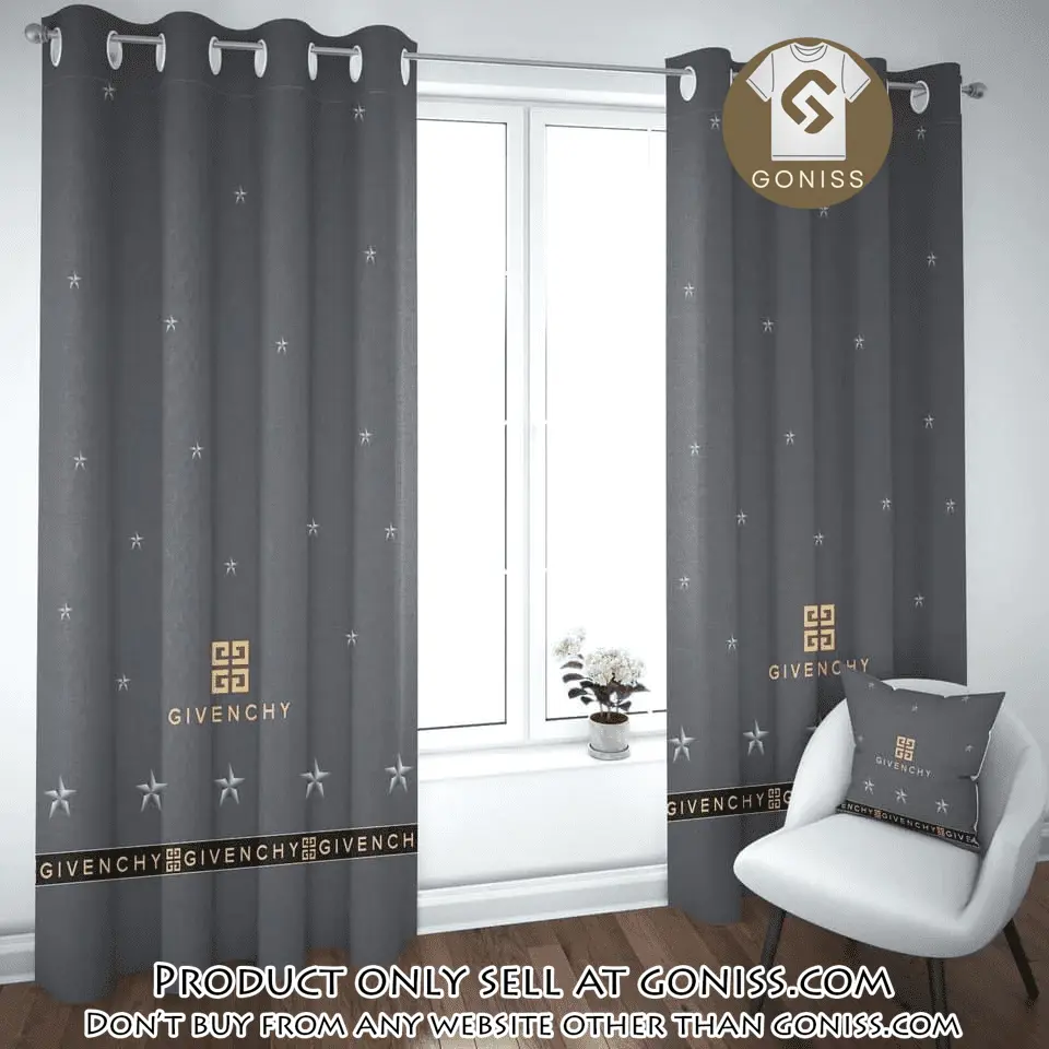 Givenchy star pattern premium window curtains hot  luxury curtain wc084 gn0617559